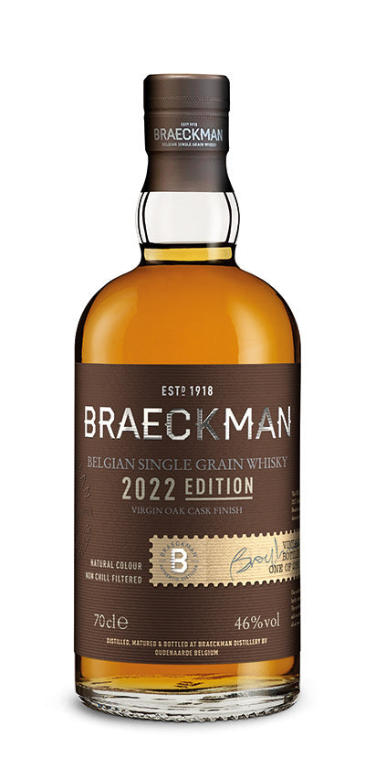 BRAECKMAN Single Grain Whisky - 2022 Edition - Virgin oak Finish - België