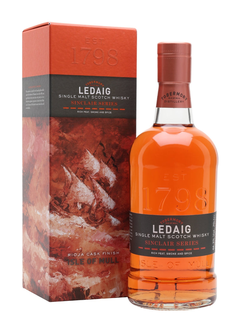 Ledaig  - Rioja Cask Finish - Sinclair Series - Single Malt Scoth Whisky - Schotland - 70 cl.