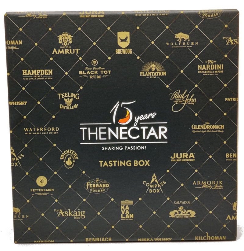 The Nectar 15th anniversary Tasting Box Single Malt Whisky - rum - cognac 24x2cl