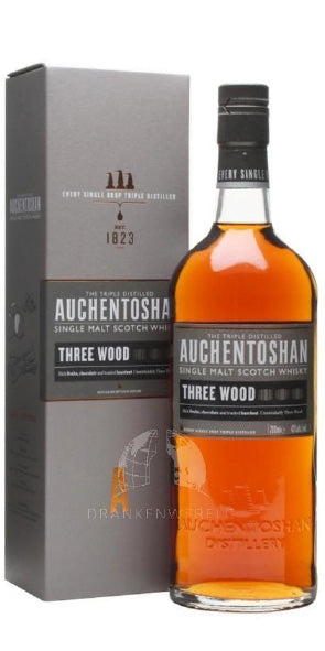 Auchentoshan Three Wood - Single Malt Whisky - Schotland - 70 cl. - 43% vol.