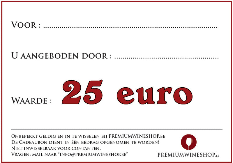 Cadeaubon - 25 euro