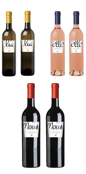 Ontdekkingswijnpakket met 6 flessen franse wijn