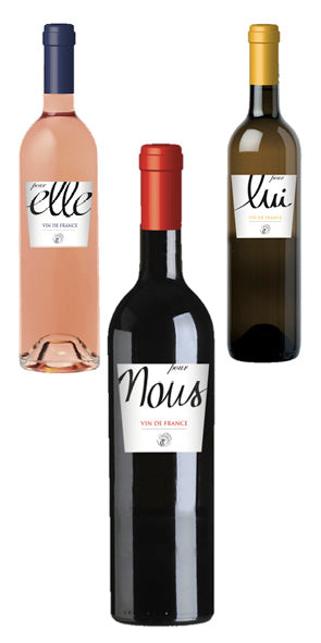 Wijnpakket met 3 flessen Franse wijn