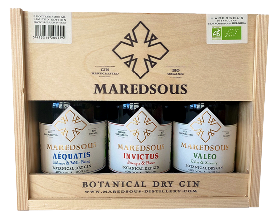 Maredsous Gin - giftpack - 3 x 20 cl. - 40%